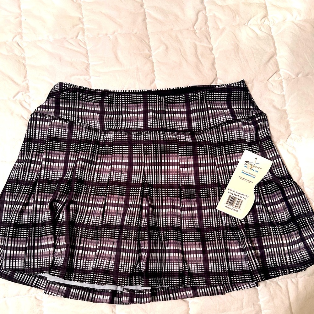 Party Plaid Pleated Mini With Built in shorts Made in USA